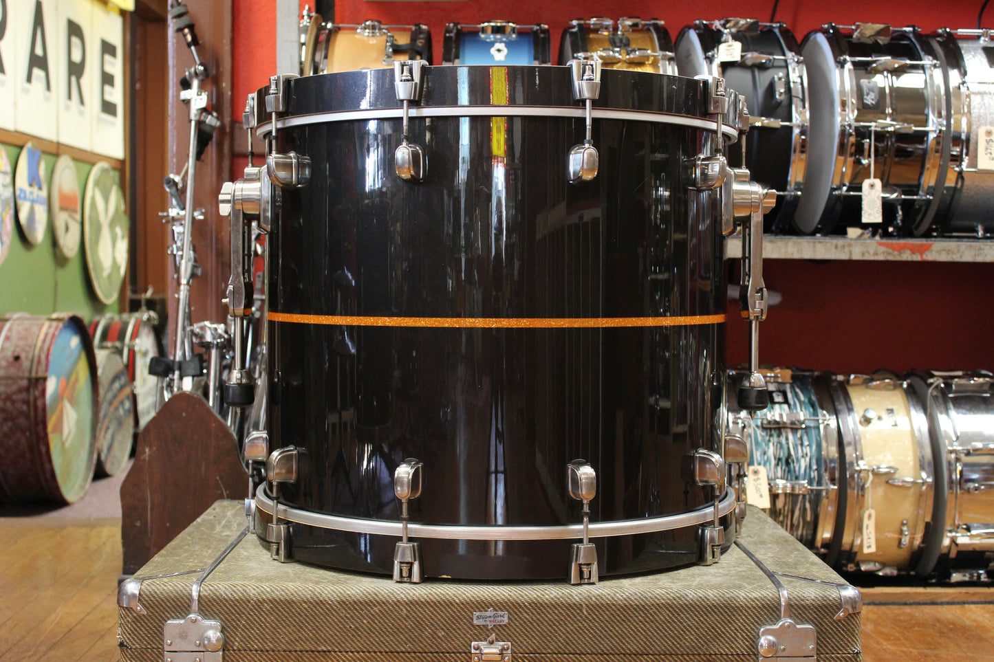 Tama Starclassic Bubinga Elite Outfit in Black Metallic with Gold Inlay 18x22 16x16 12x14 10x12 9x10