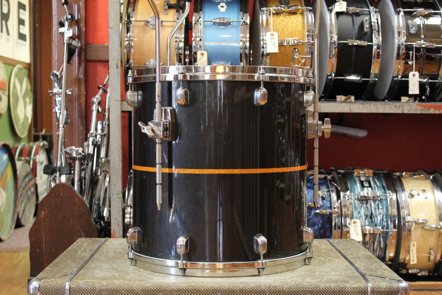 Tama Starclassic Bubinga Elite Outfit in Black Metallic with Gold Inlay 18x22 16x16 12x14 10x12 9x10