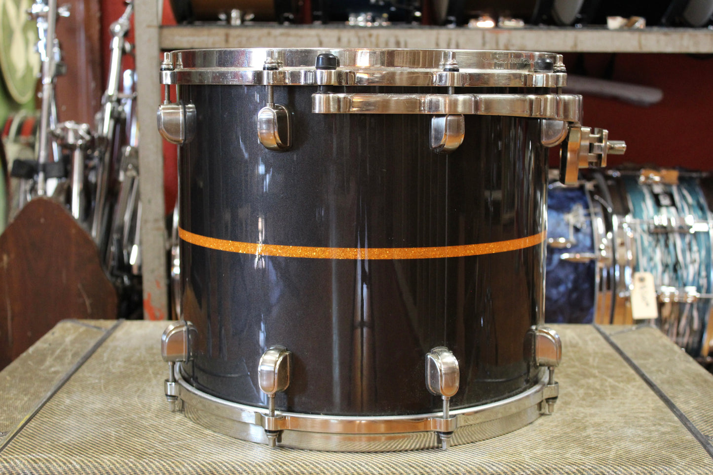 Tama Starclassic Bubinga Elite Outfit in Black Metallic with Gold Inlay 18x22 16x16 12x14 10x12 9x10
