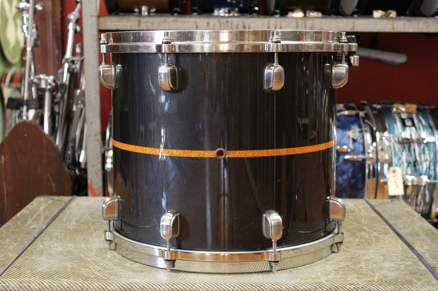 Tama Starclassic Bubinga Elite Outfit in Black Metallic with Gold Inlay 18x22 16x16 12x14 10x12 9x10