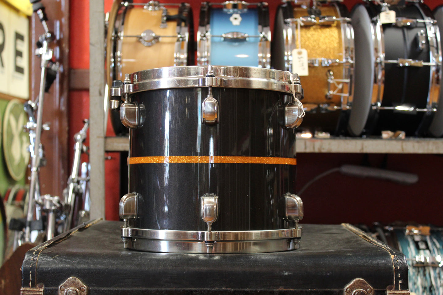 Tama Starclassic Bubinga Elite Outfit in Black Metallic with Gold Inlay 18x22 16x16 12x14 10x12 9x10