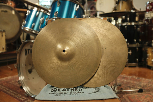 1960s A. Zildjian 14" New Beat Hi-Hats 836/1257g