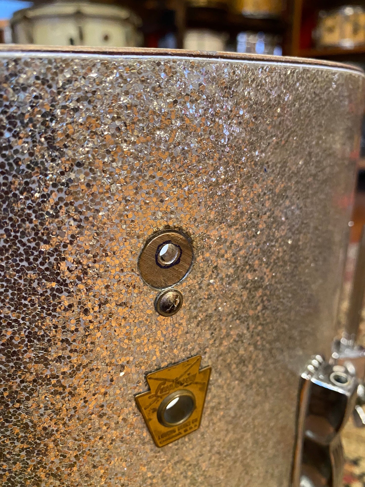 1960s Pre-Serial Ludwig 12x15 Floor Tom in Silver Sparkle