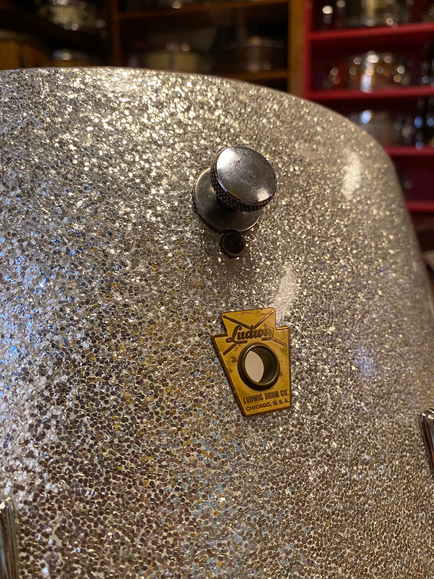 1960s Pre-Serial Ludwig 12x15 Floor Tom in Silver Sparkle
