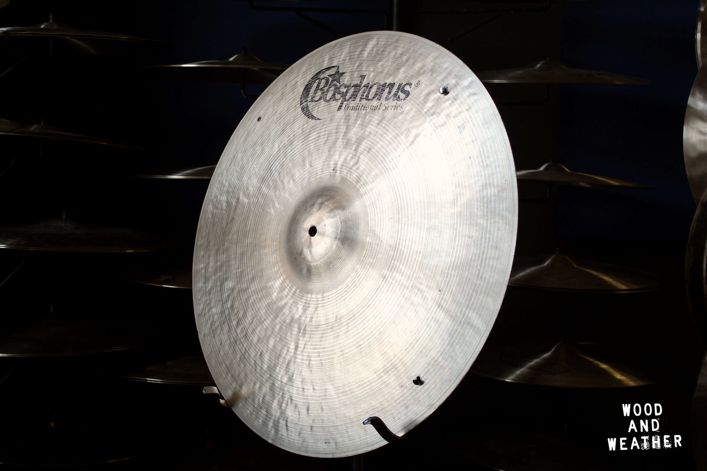 Used Bosphorus 21" Traditional Series Thin Ride Cymbal w/ Rivets 2380g