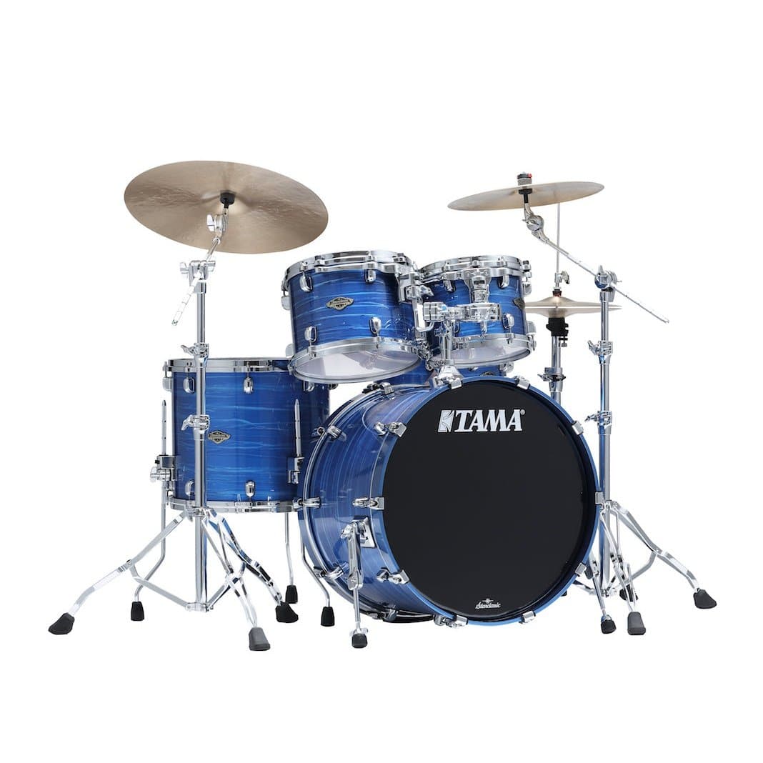 Tama Starclassic Walnut Birch Outfit in Lacquer Ocean Blue Ripple 16x22 8x10 9x12 14x16