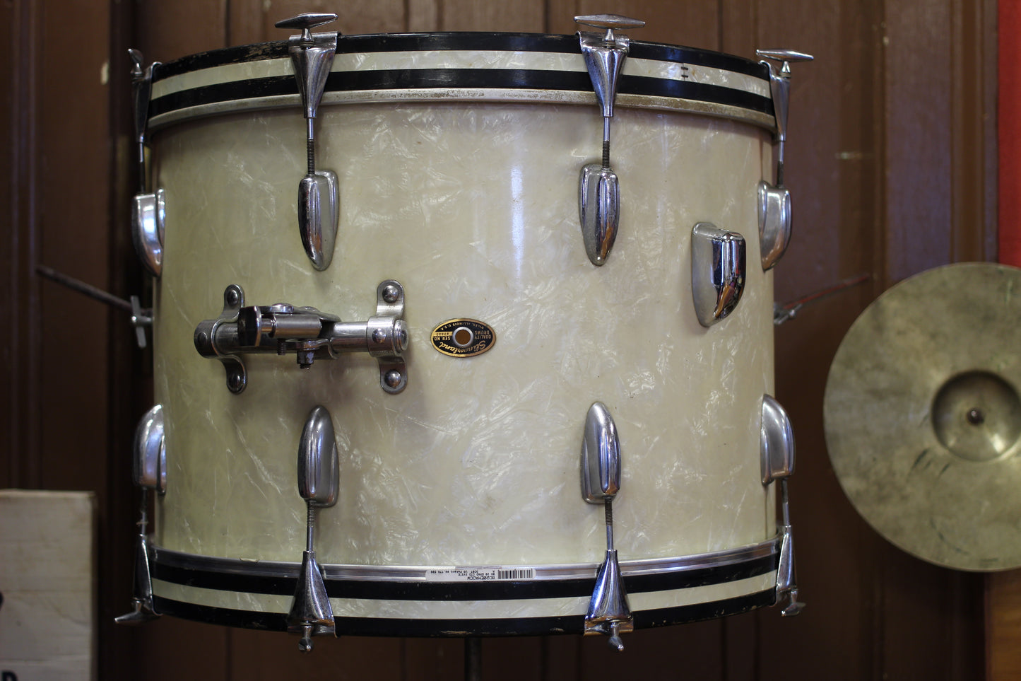1960's Slingerland Modern Jazz in White Marine Pearl 14x20 14x14 8x12