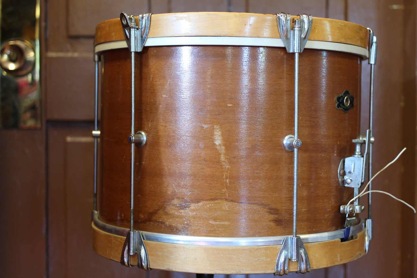 1950's George Way 10"x14" 'Pacemaker Parade Drum' in Natural Mahogany