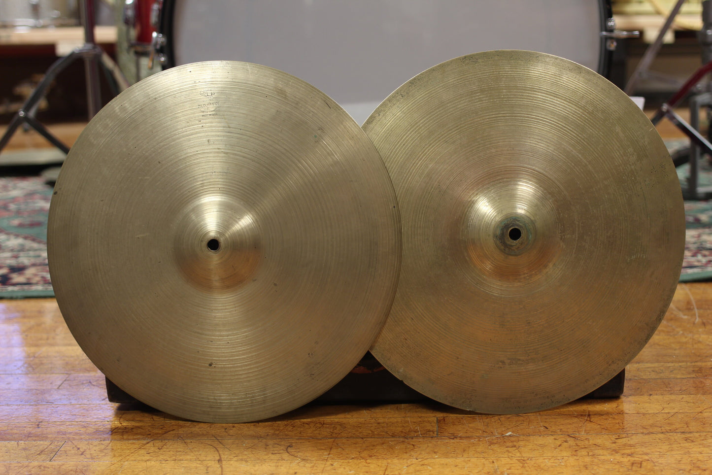1950's/60's A Zildjian 15" Hi Hat Cymbals 880g/1410g