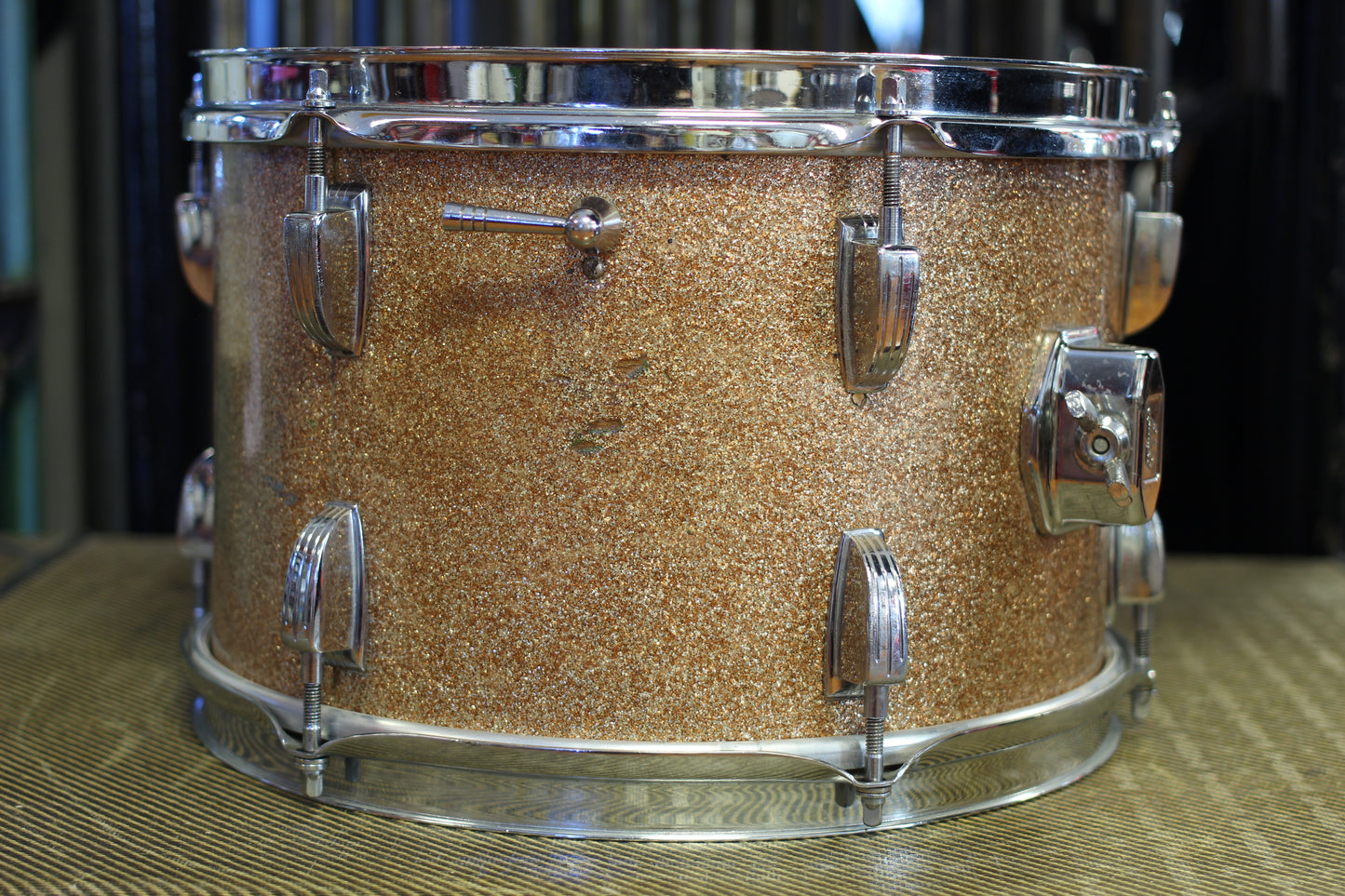 1960's Ludwig Downbeat in Champagne Sparkle 14x20 14x14 8x12
