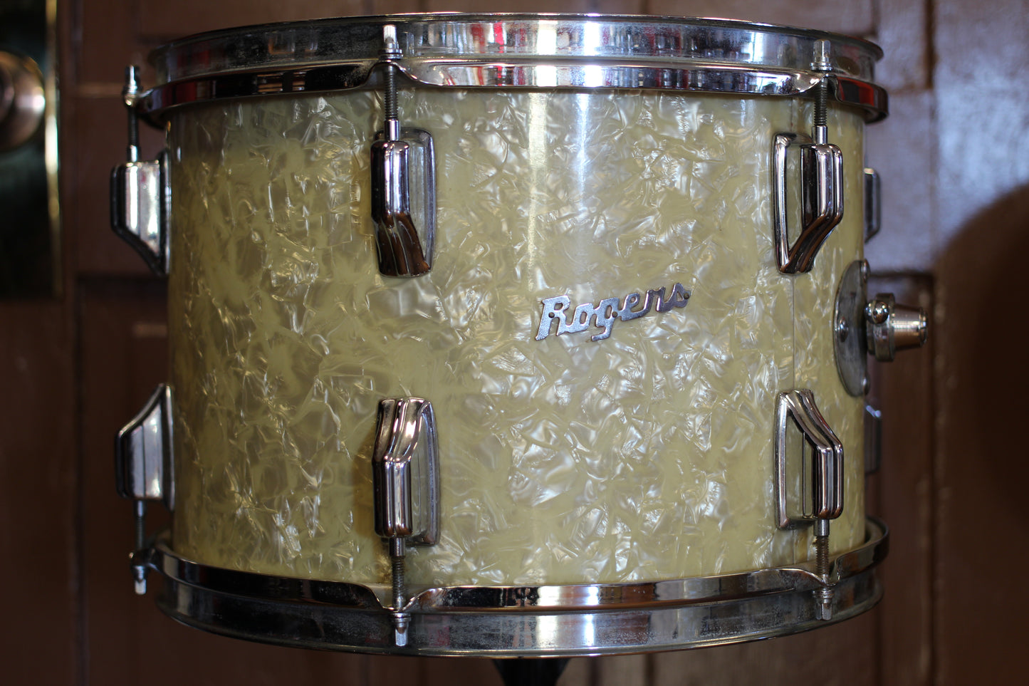 1970's Rogers Londoner in White Marine Pearl 14x22 16x16 9x13 8x12