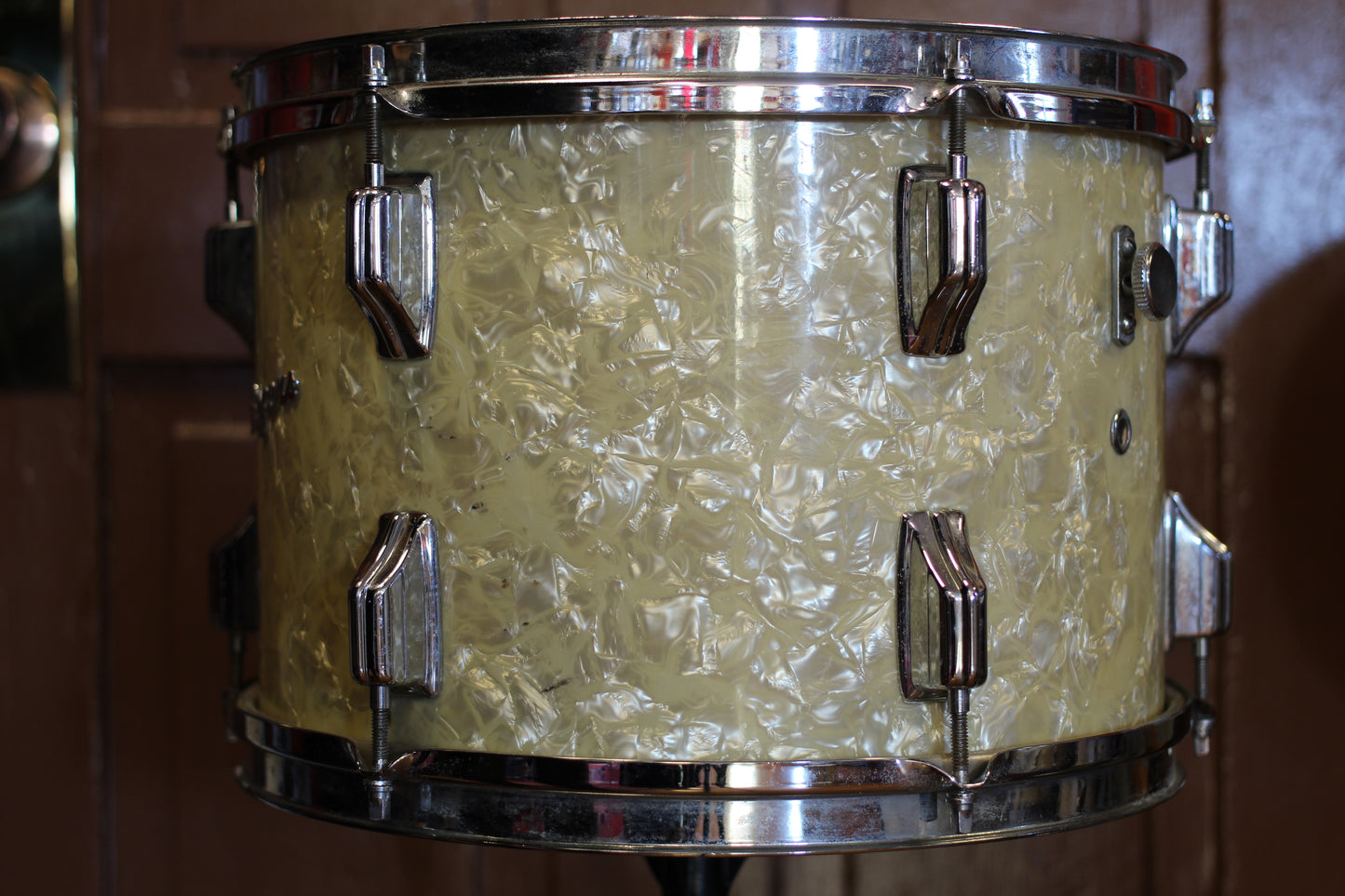 1970's Rogers Londoner in White Marine Pearl 14x22 16x16 9x13 8x12