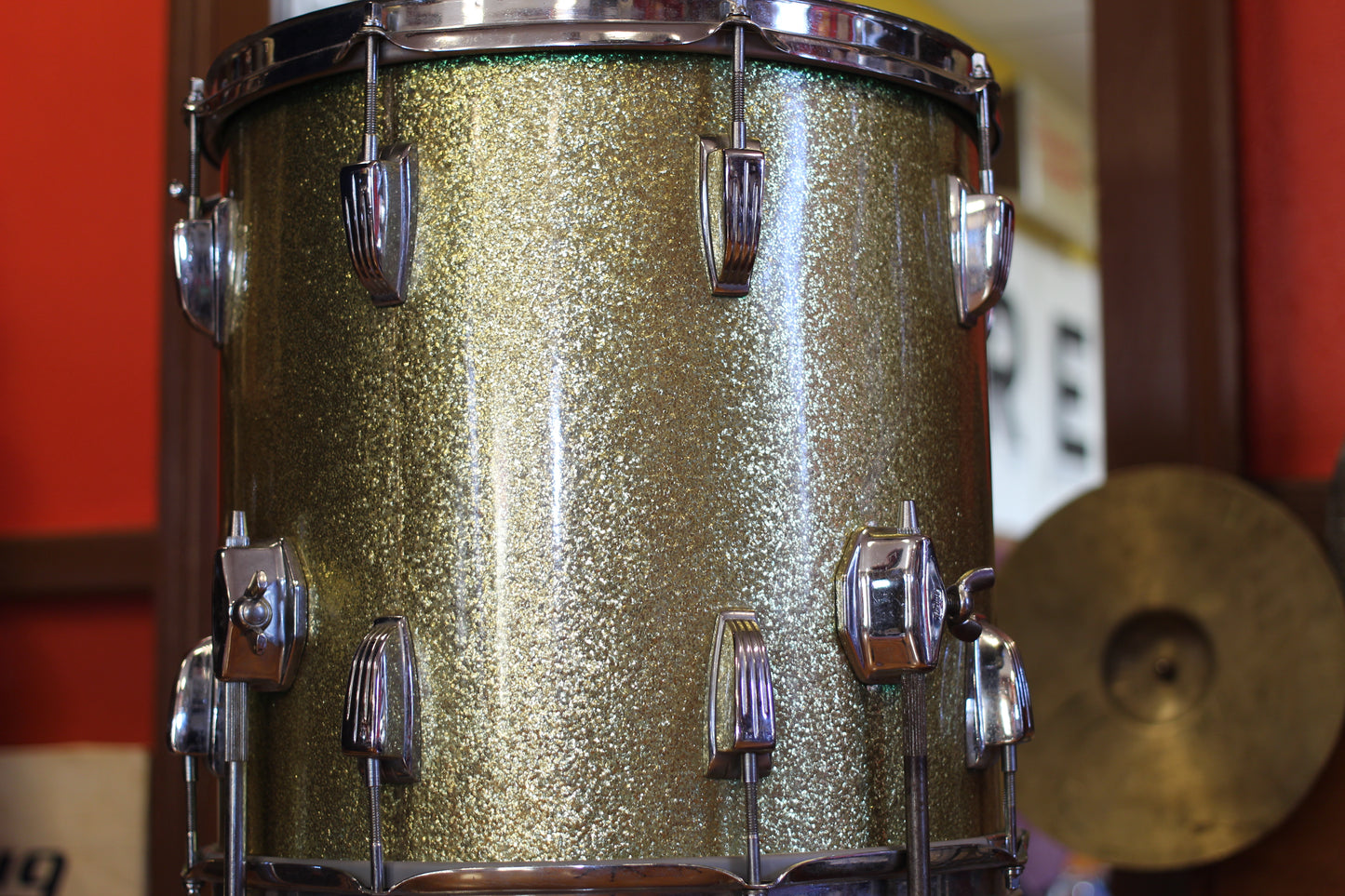 1960's Ludwig Jazzette in Green Sparkle 12x18 14x14 8x12