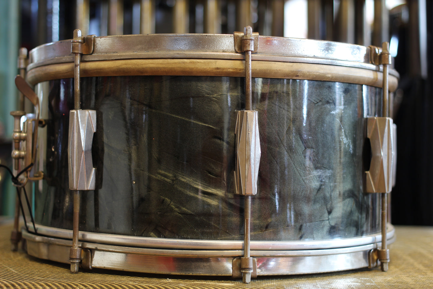1940's Excelsior (Gretsch) in Black Diamond Pearl 12x25 6.5x14