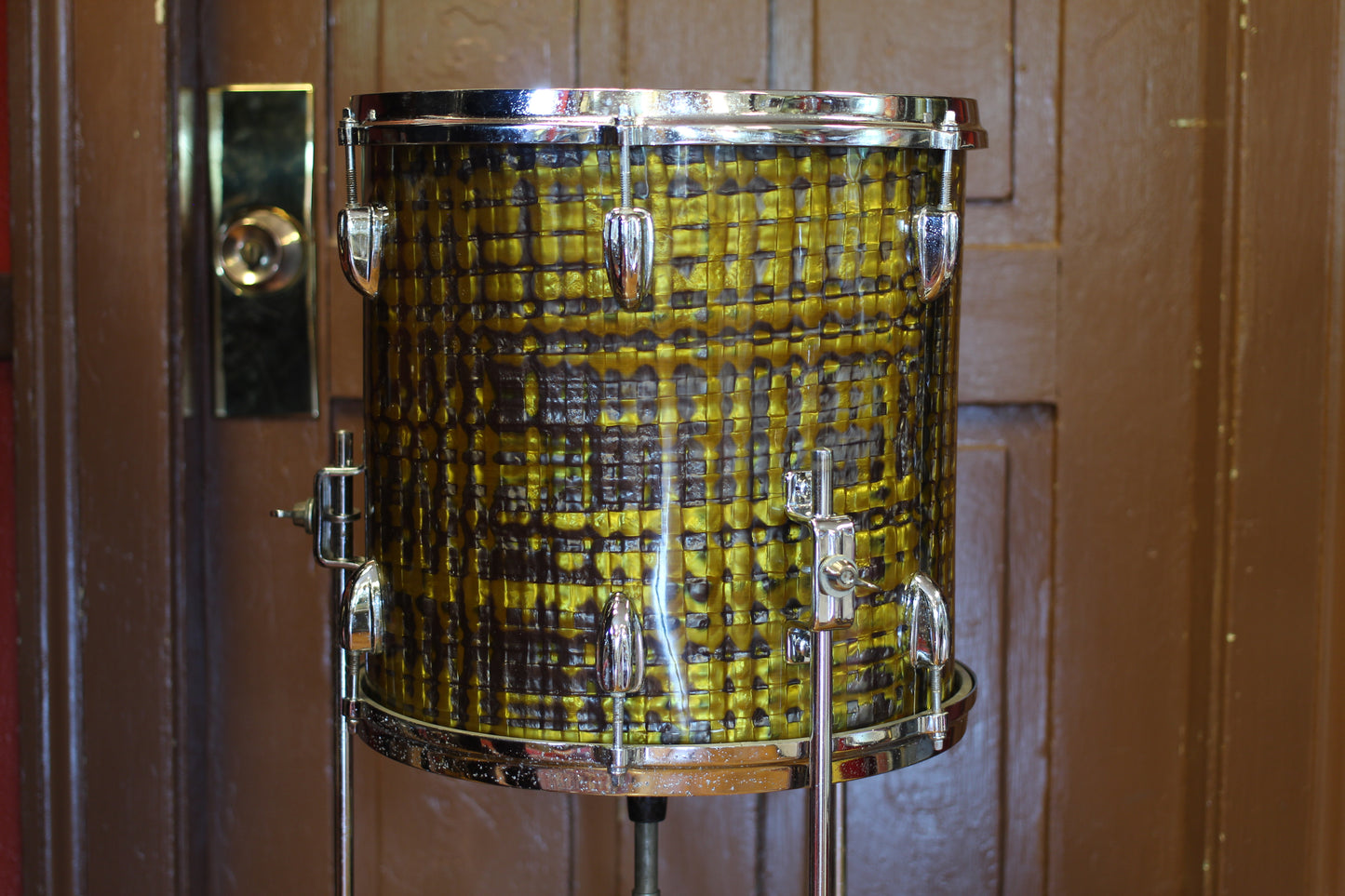 1960's Zim Gar Drum Set in Gold Ingot 14x20 14x14 8x12 5x14