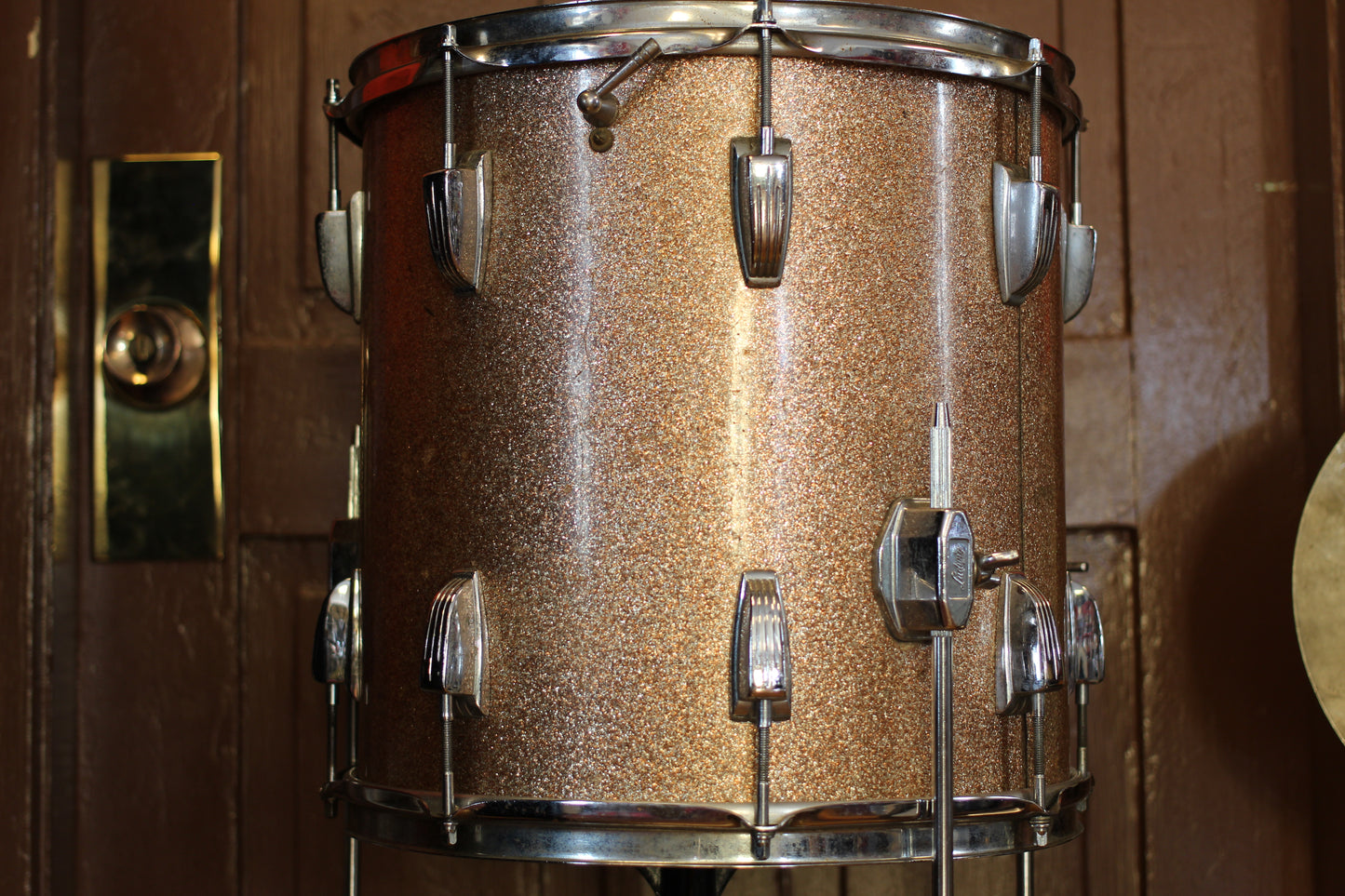 1966 Ludwig Downbeat in Champagne Sparkle 14x20 14x14 8x12