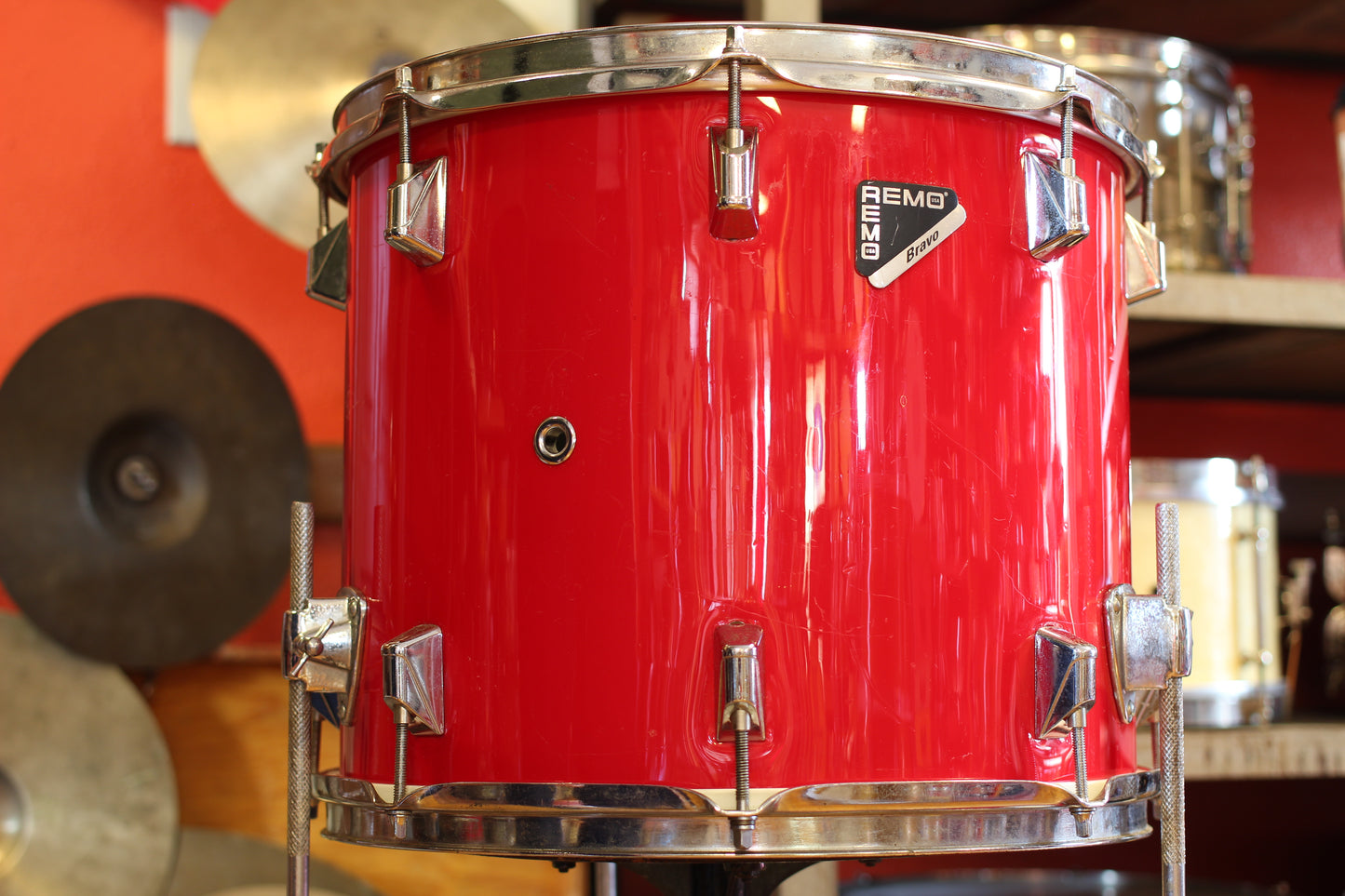 1990's Remo Acousticon 516 Bop kit in Cherry Red 12x18 12x14 9x12