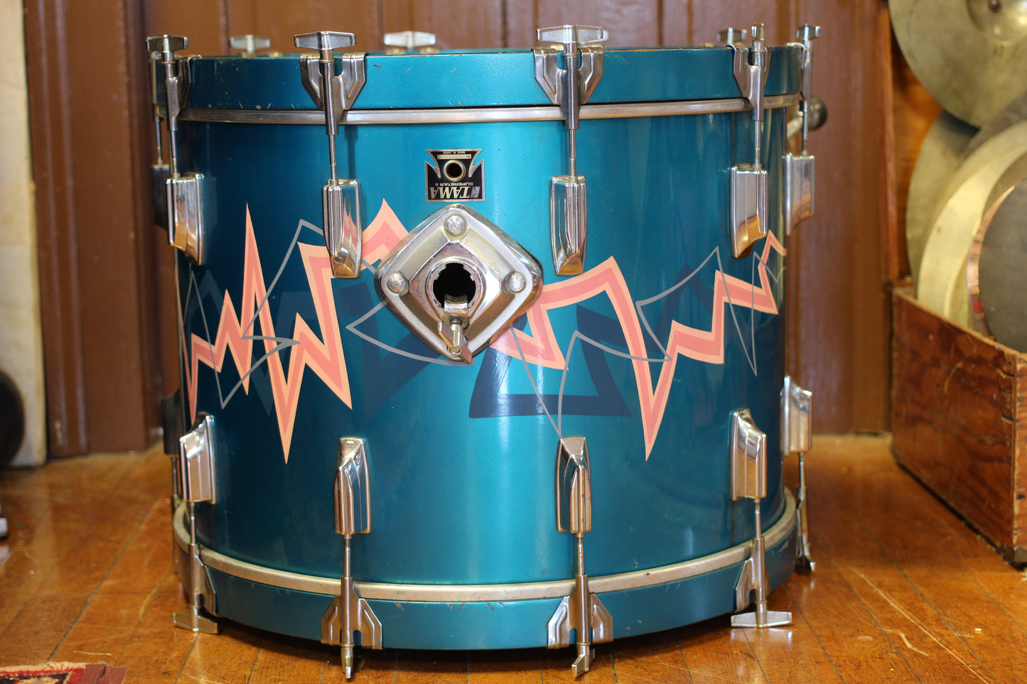 1980's Tama Superstar in Electric Blue 16x22 16x16 10x14 9x13 8x12