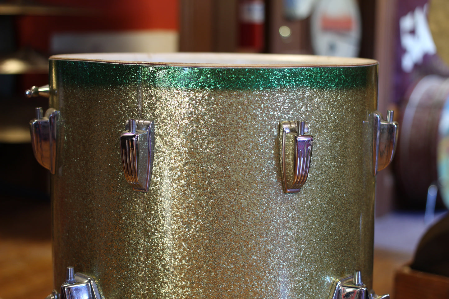 1960's Ludwig Jazzette in Green Sparkle 12x18 14x14 8x12