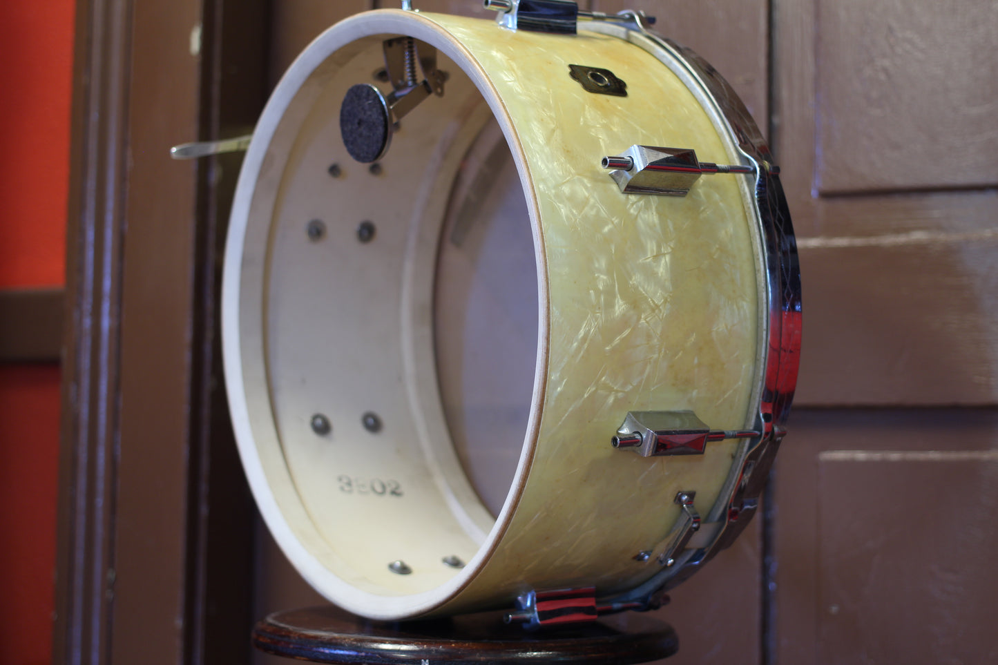 1938 Leedy 6.5"x14" Broadway Standard in White Marine Pearl