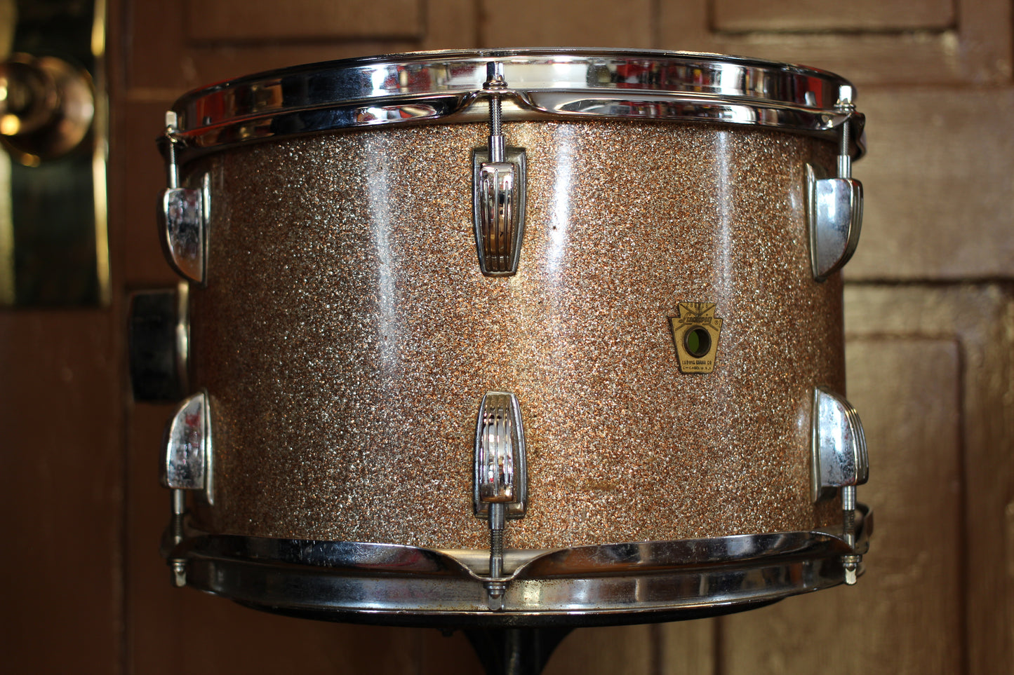 1966 Ludwig Downbeat in Champagne Sparkle 14x20 14x14 8x12
