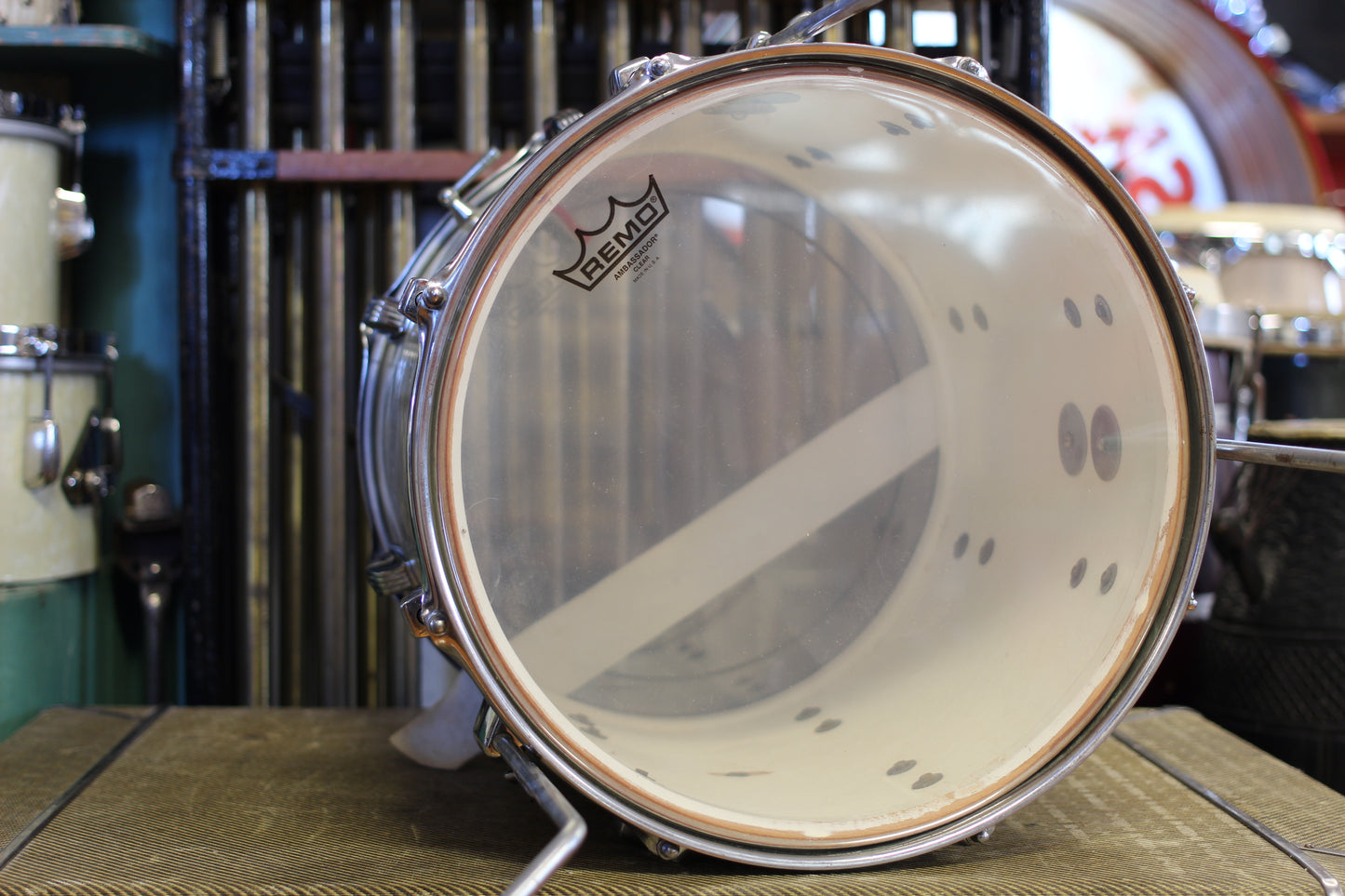 1964 Ludwig Downbeat in White Marine Pearl 14x20 14x14 8x12
