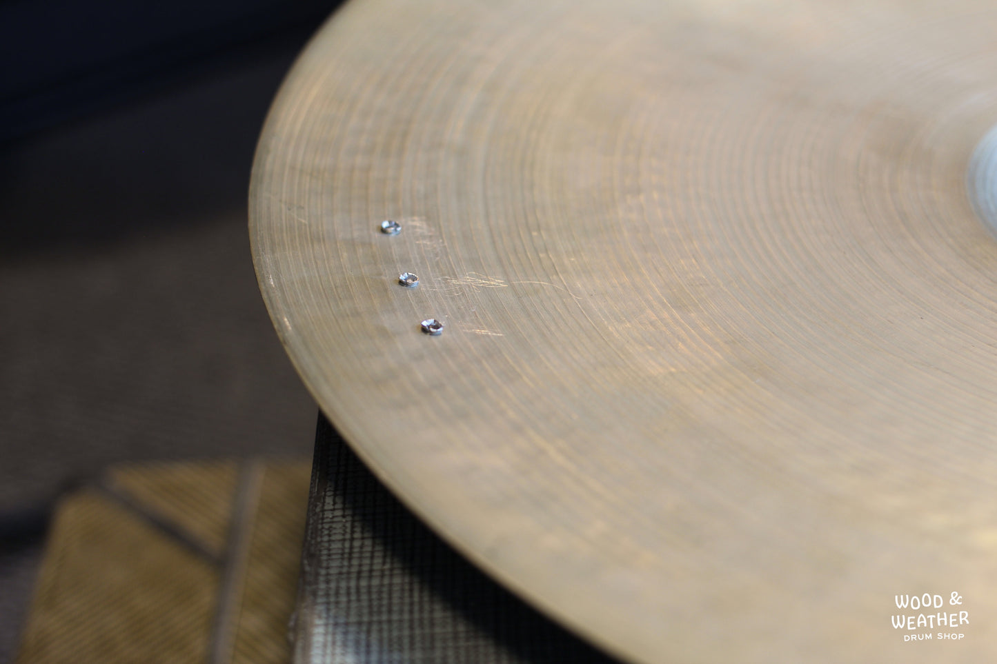 1950s A. Zildjian 20" "Large Stamp" Ride Cymbal w/ Rivets 2220g
