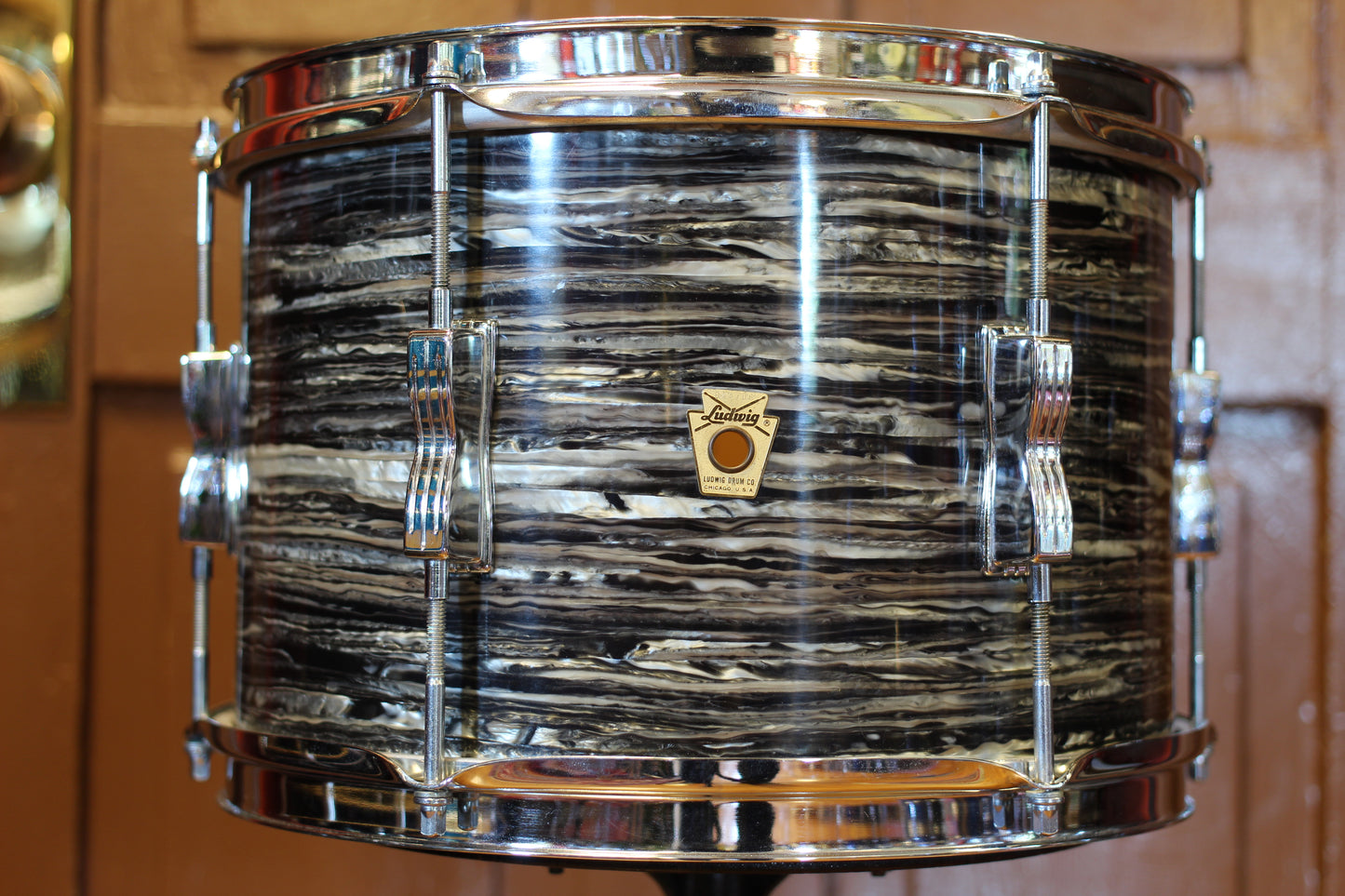 1968 Ludwig Club Date in Oyster Black Pearl 14x20 14x14 8x12