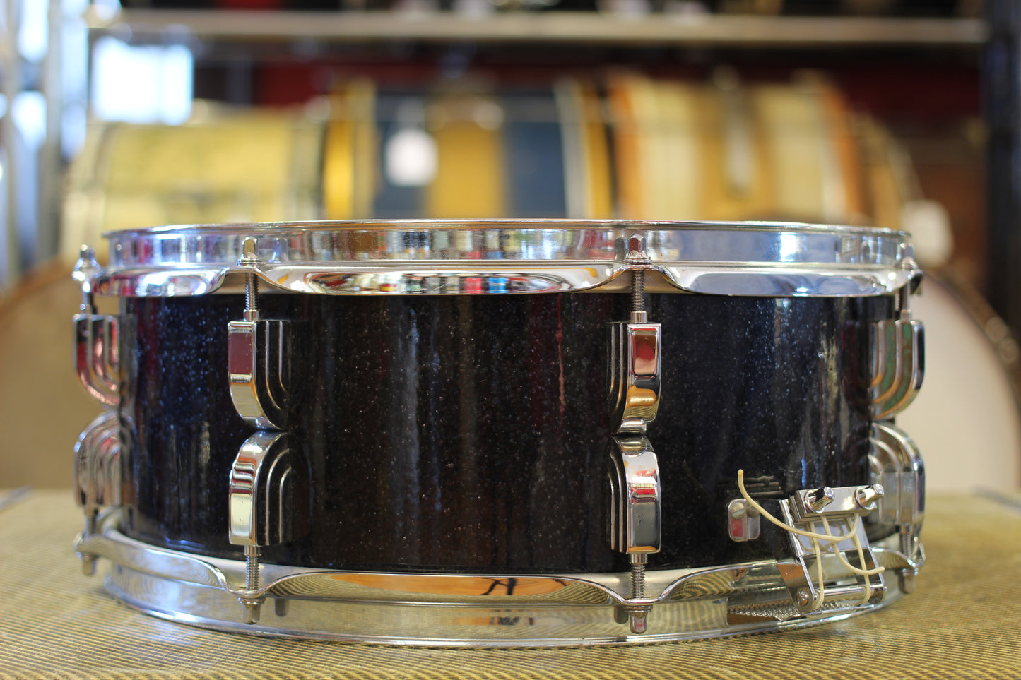2000's Leedy / Gretsch 5.5"x14" Snare Drum in Black Sparkle