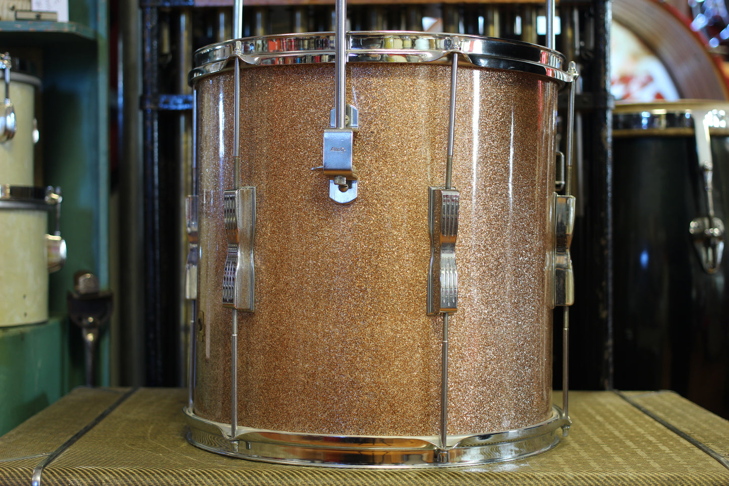 1960's Ludwig Downbeat in Champagne Sparkle 14x20 14x14 8x12
