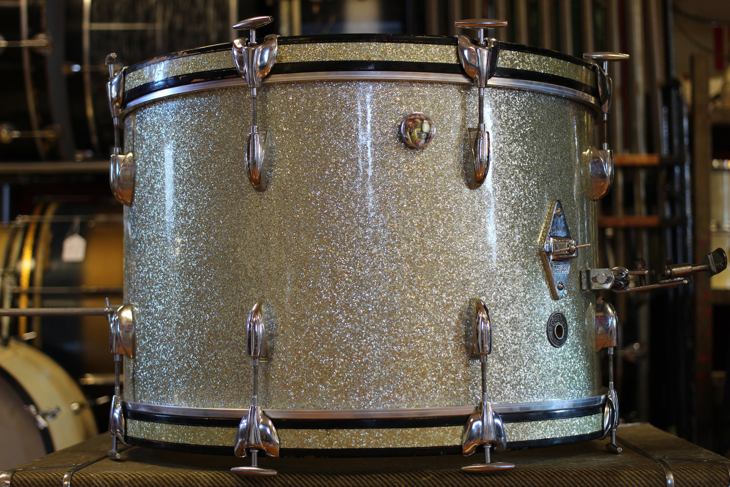 1960's Gretsch 'One Nighter Plus' in Silver Sparkle Pearl 14x22 9x13 5.5x14