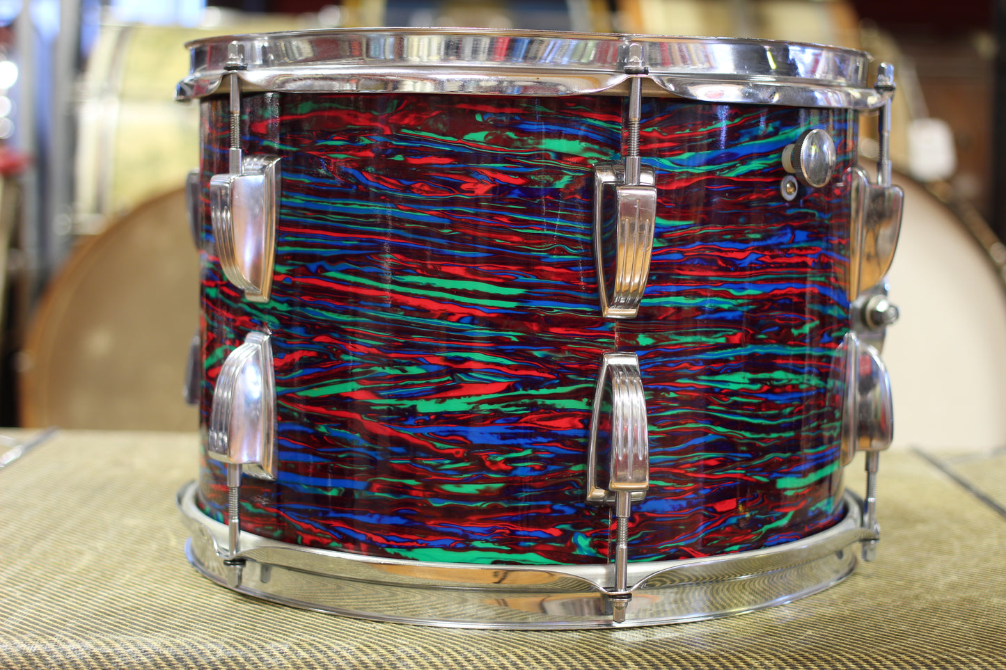 1976 Ludwig Super Classic in Psychedelic Red 14x22 16x16 9x13