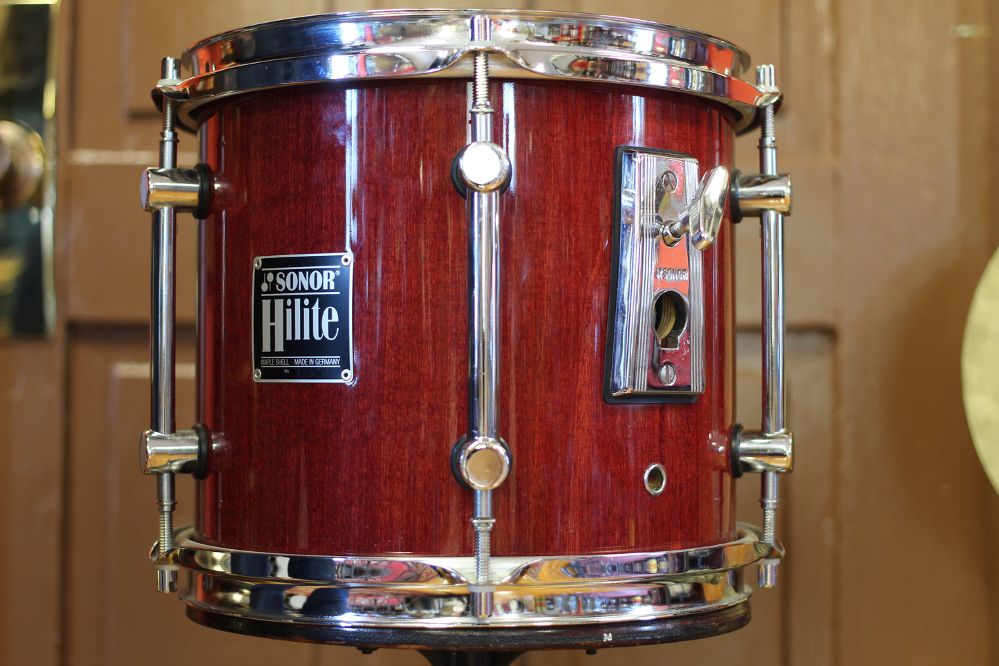 1990's Sonor Hilite in Red Maple 15x18 15x14 10x12 9x10