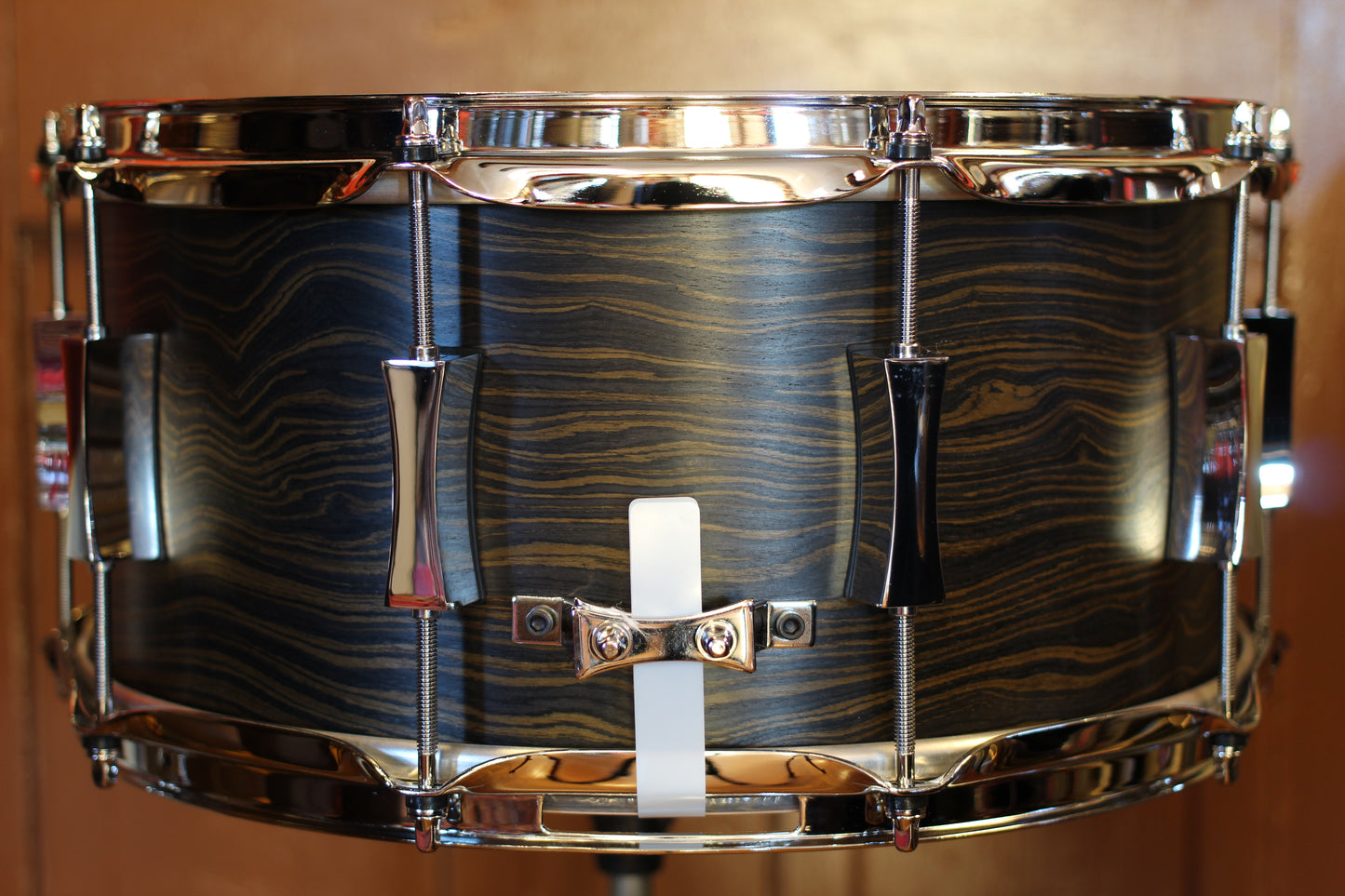 Pork Pie Percussion 7"x14" 8 ply Maple Snare Drum in Satin Wavy Ebony