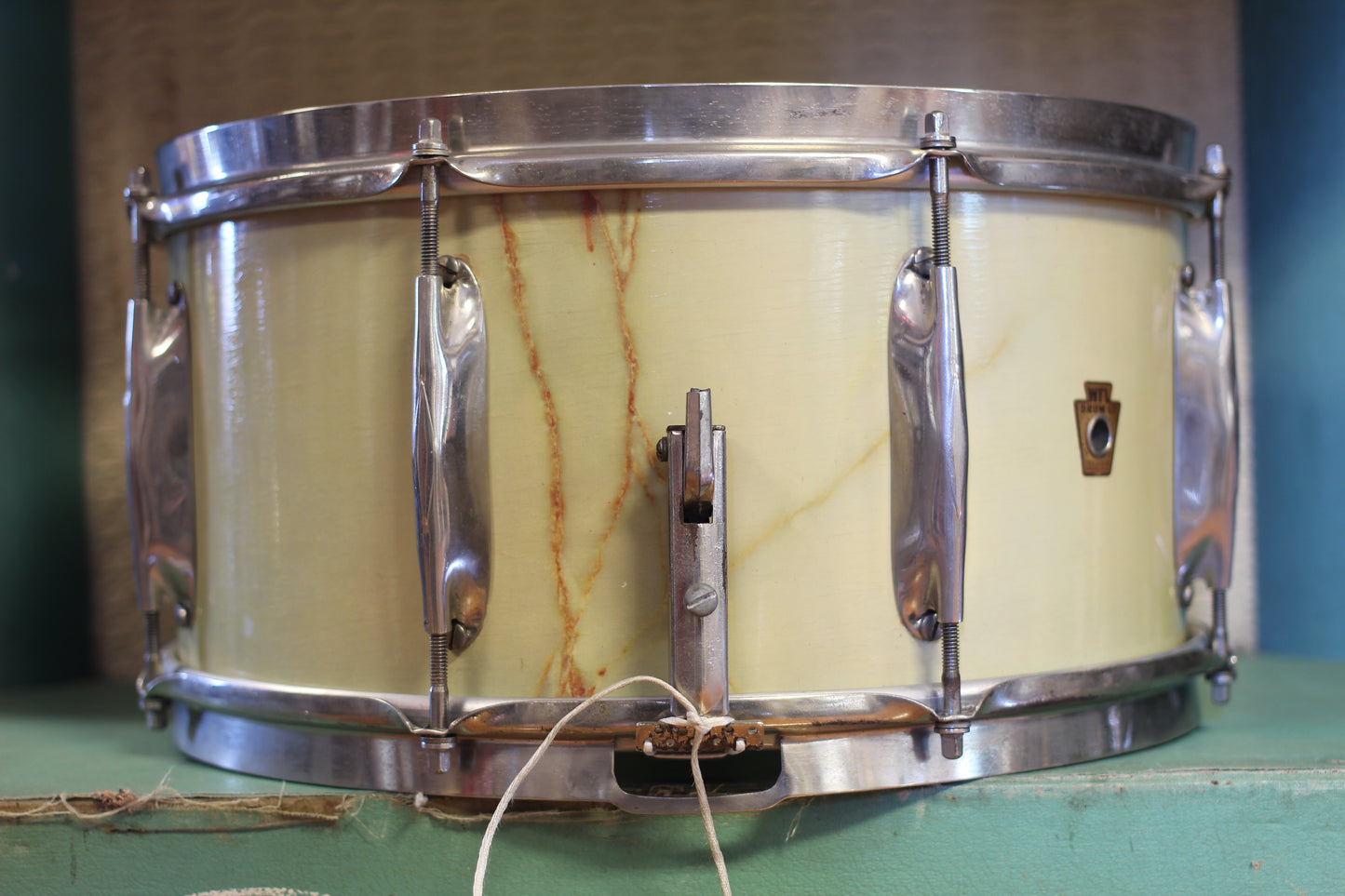 1930's WFL 7"x14" All-American Swing Model Snare Drum in Marble Finish