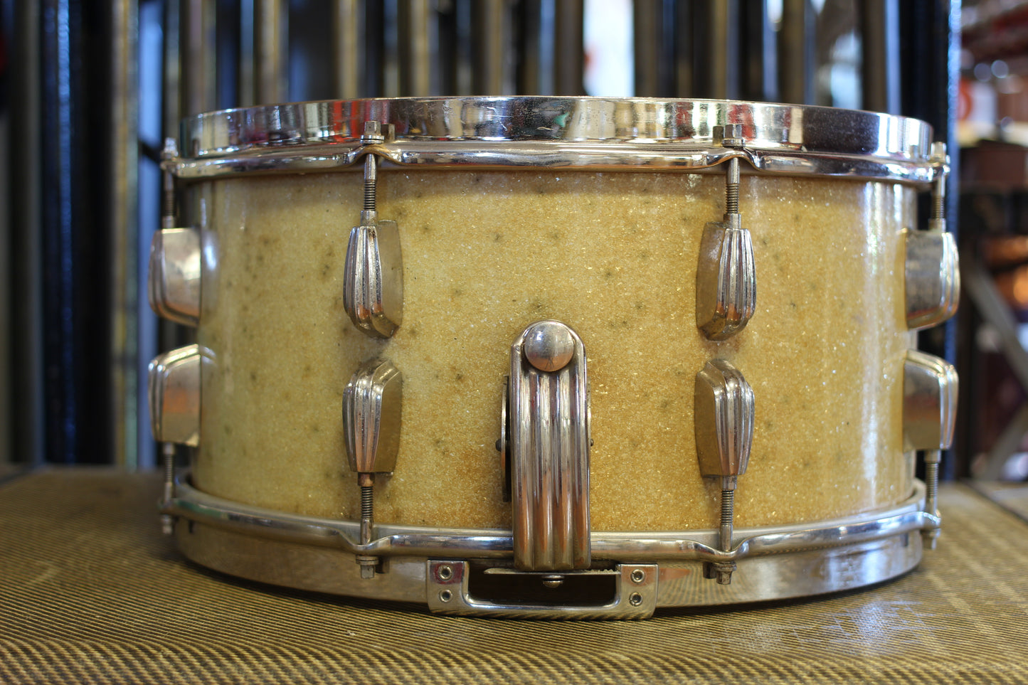 1940's Slingerland Radioking 'Buddy Schutz' Sparkling Silver Pearl 14x24 16x16 9x13 7x14