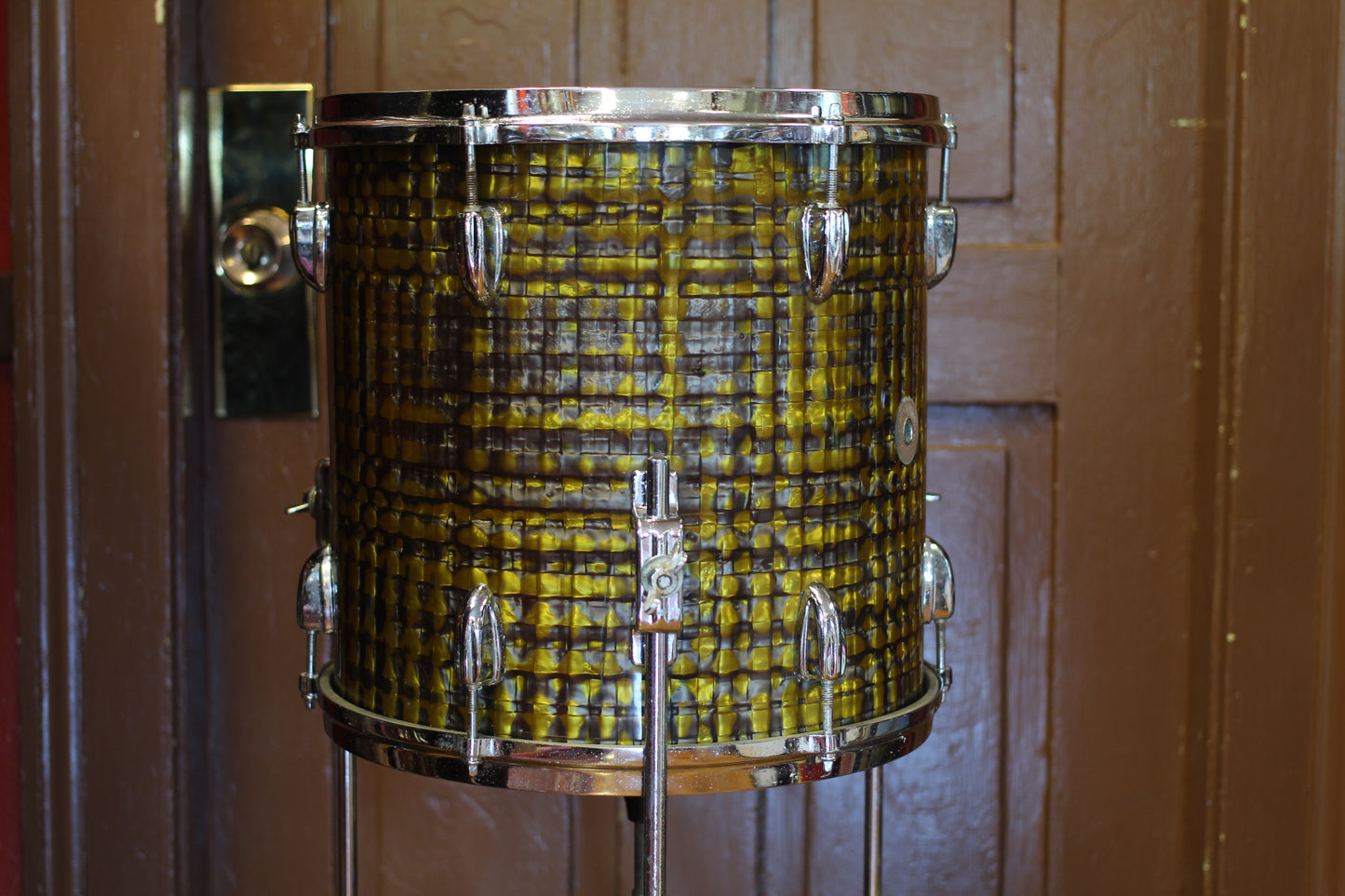 1960's Zim Gar Drum Set in Gold Ingot 14x20 14x14 8x12 5x14