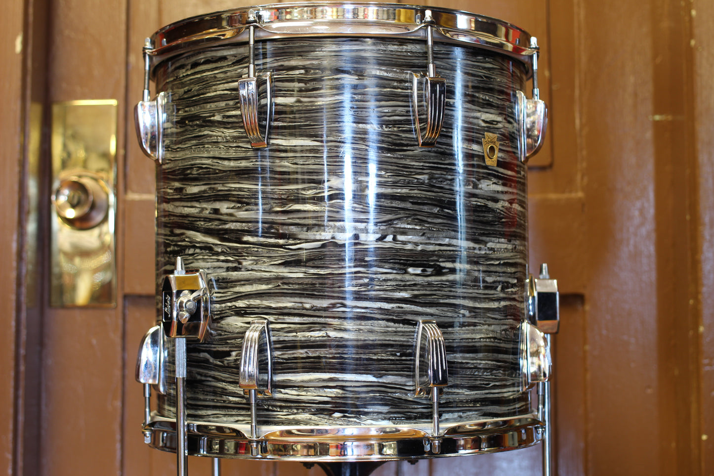 1968 Ludwig 'Downbeat' Outfit in Oyster Black Pearl 14x20 14x14 8x12