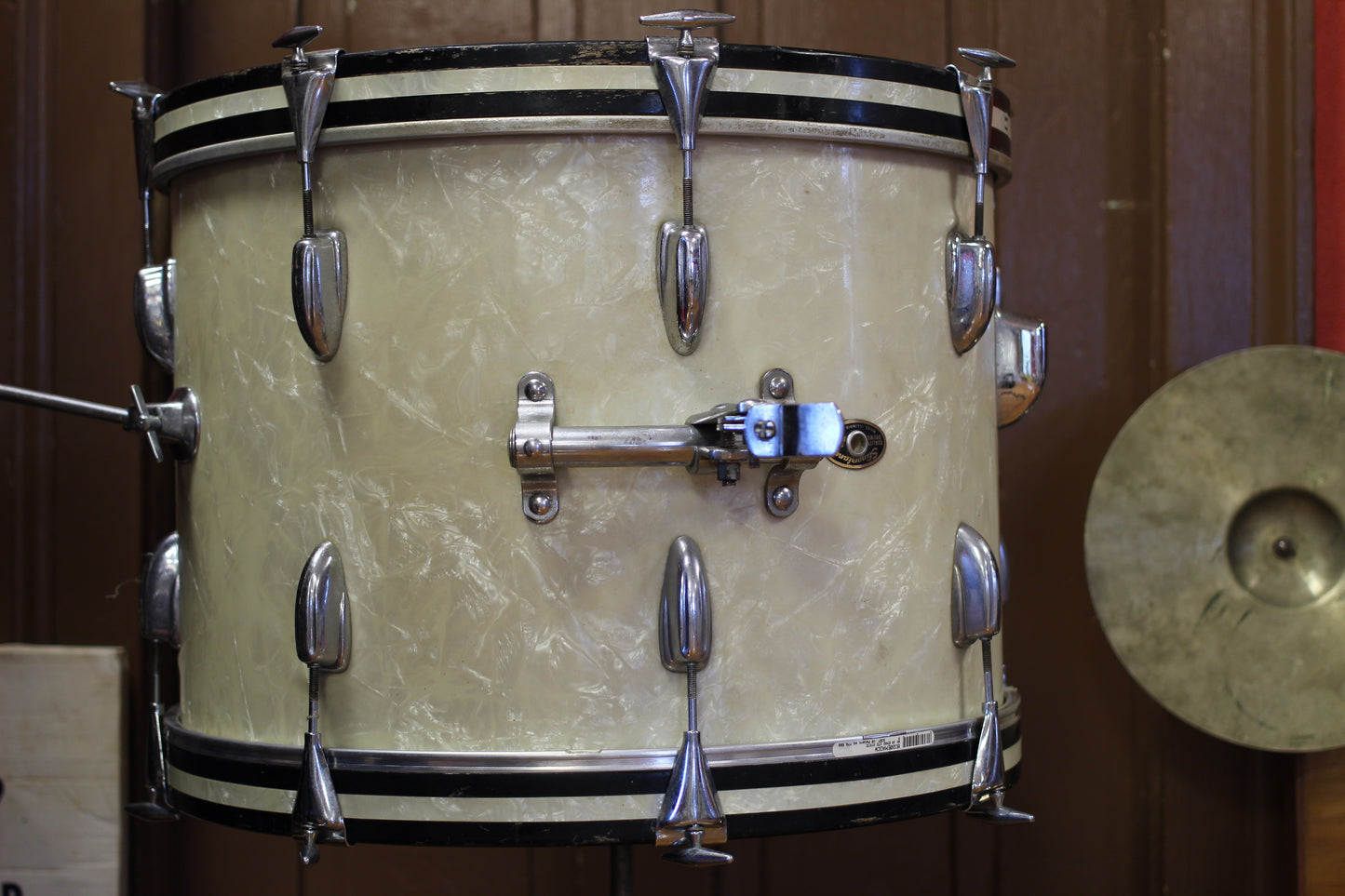 1960's Slingerland Modern Jazz in White Marine Pearl 14x20 14x14 8x12