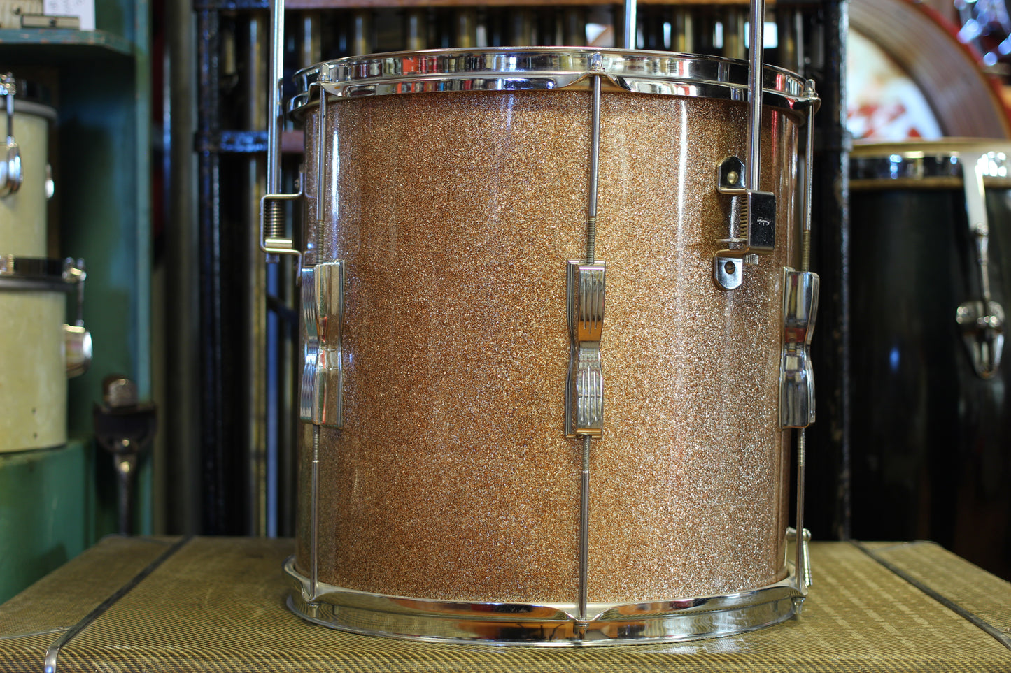 1960's Ludwig Downbeat in Champagne Sparkle 14x20 14x14 8x12