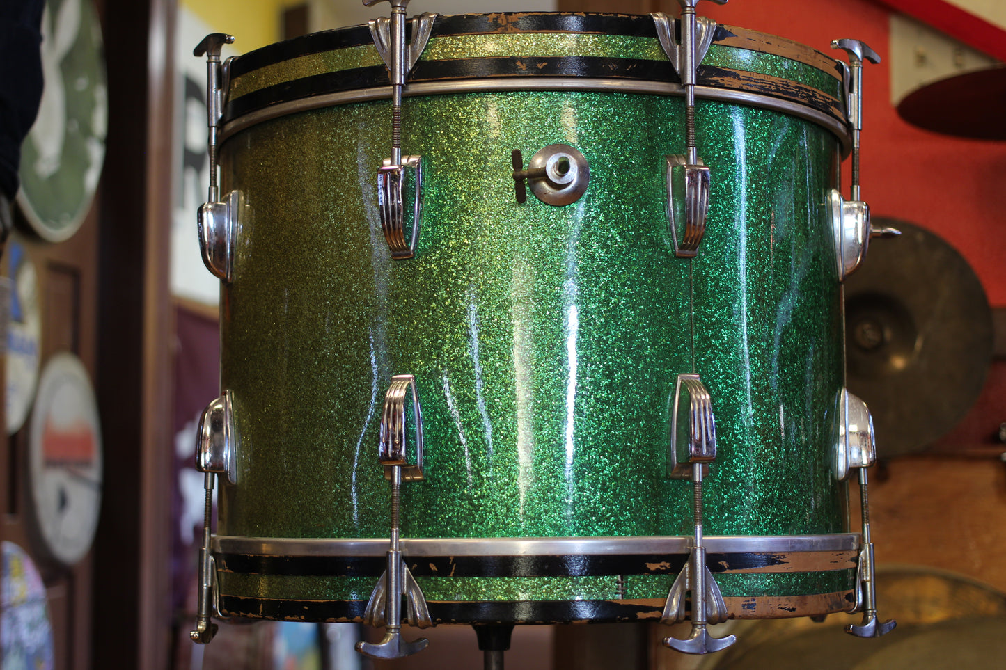 1960's Ludwig Jazzette in Green Sparkle 12x18 14x14 8x12