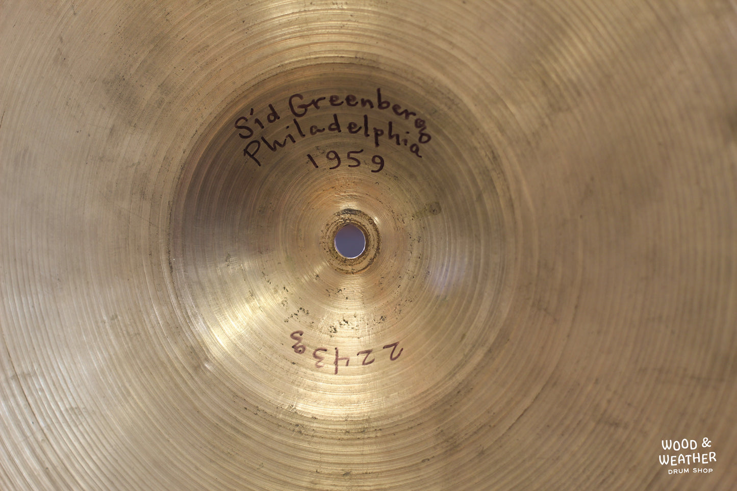 1950s A. Zildjian 20" "Large Stamp" Ride Cymbal 2243g