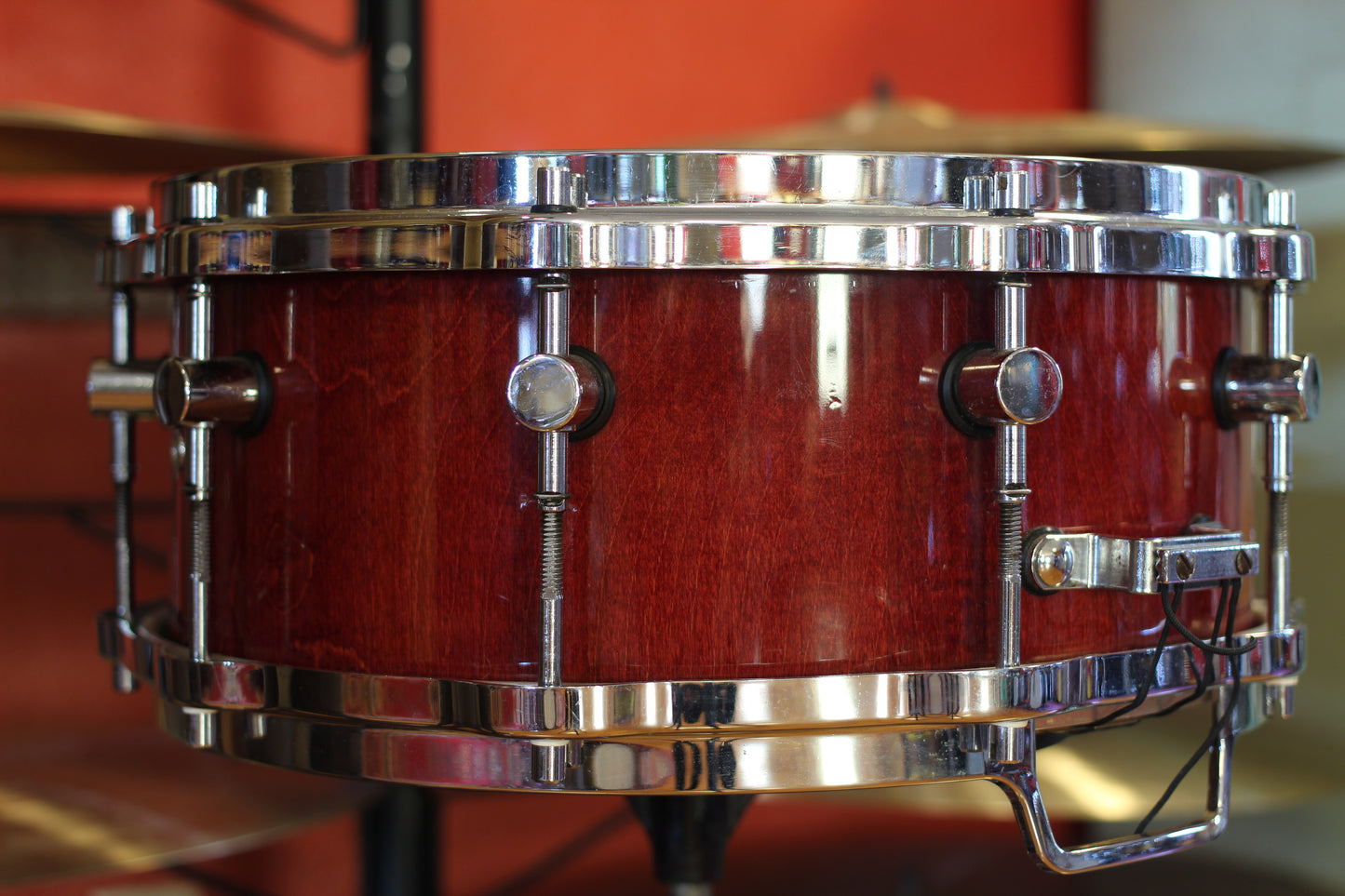 1990's Sonor HD-500 Hilite in Red Maple 5.75"x14"