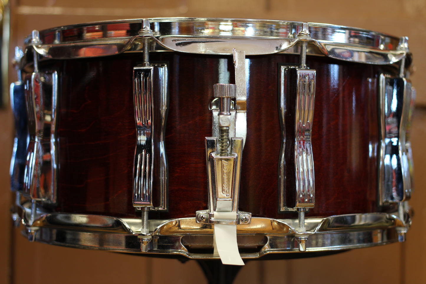 1997 Ludwig Classic Maple Snare Drum 6.5"x14" in Natural Mahogany
