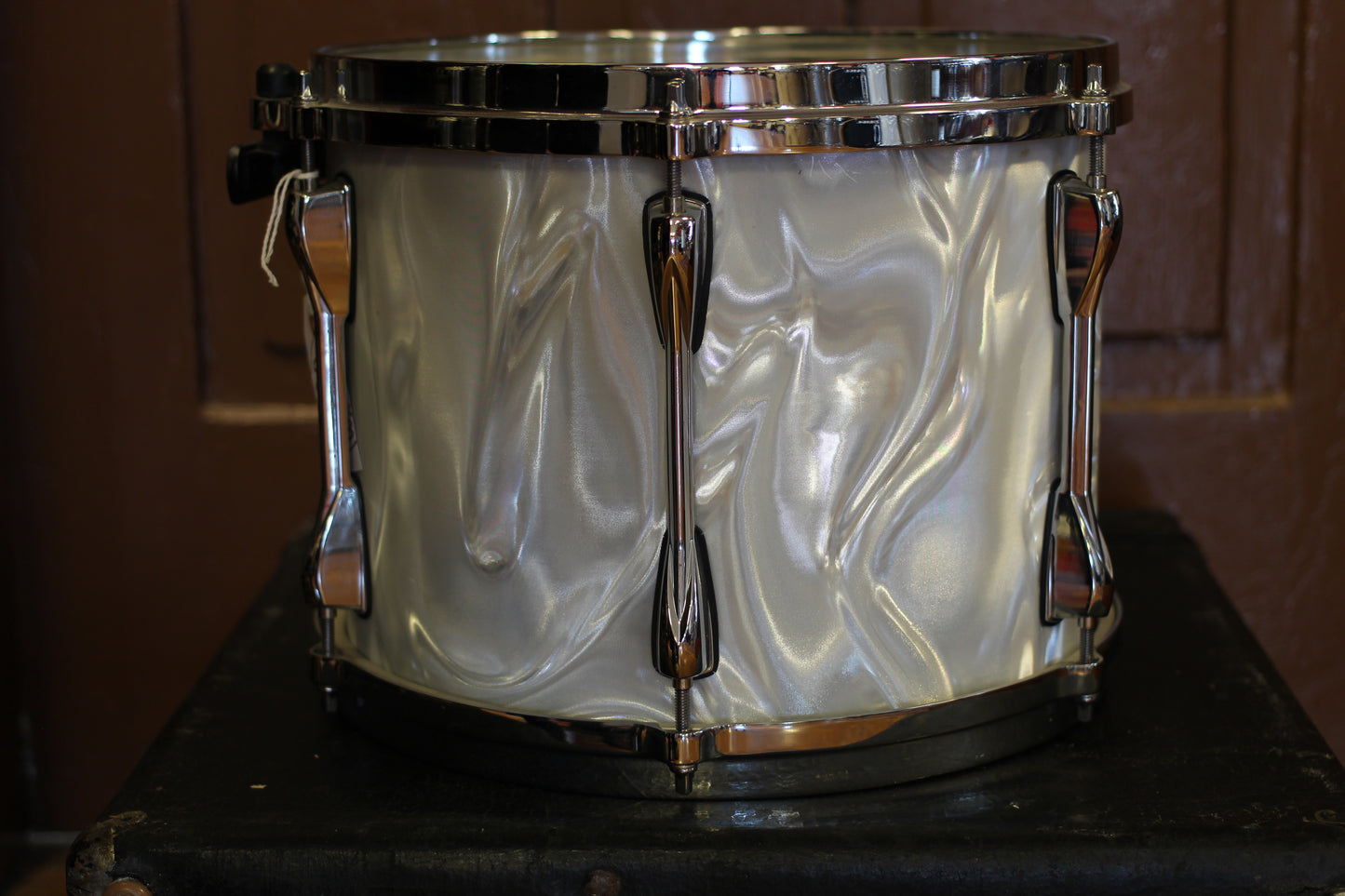 Used Tama Superstar Hyperdrive Kit in White Satin Flame 18x22 16x16 9x12