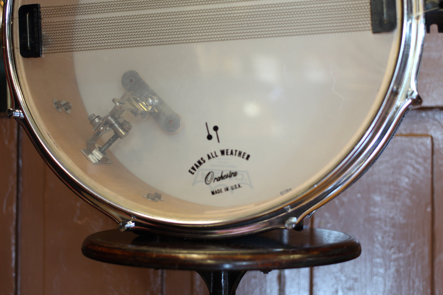 1960's Sonor 5"x14" Snare Drum in Black & Silver Striped Glitter