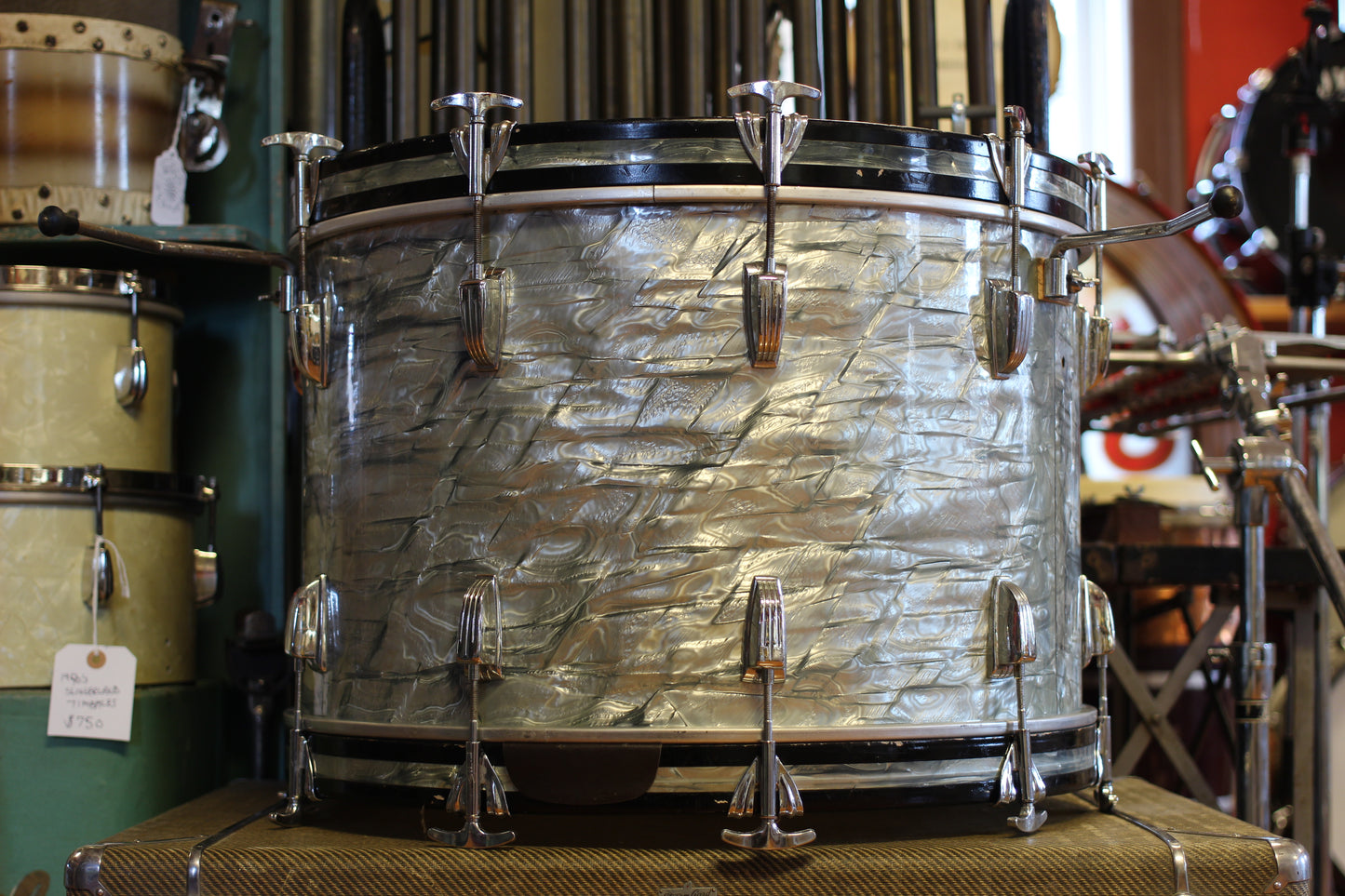 1955 WFL Swing Outfit in Sky Blue Pearl 14"x22" 9"x13"
