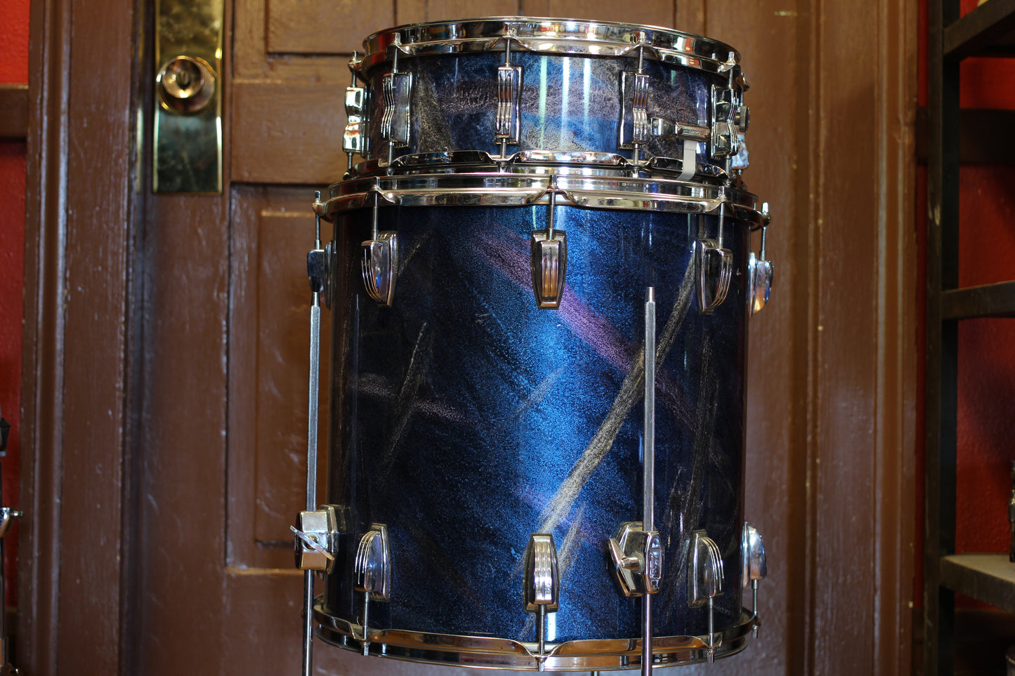 1990's Ludwig Classic Maple in Blue Marble 16x22 16x16 12x13 11x12 9x10 5x14