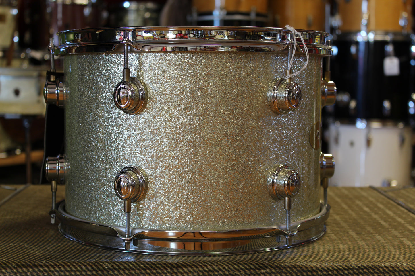 00's Montineri Custom Drums Maple/Poplar/Maple in Aged Silver Sparkle 14x24 16x16 9x13 5.5x14