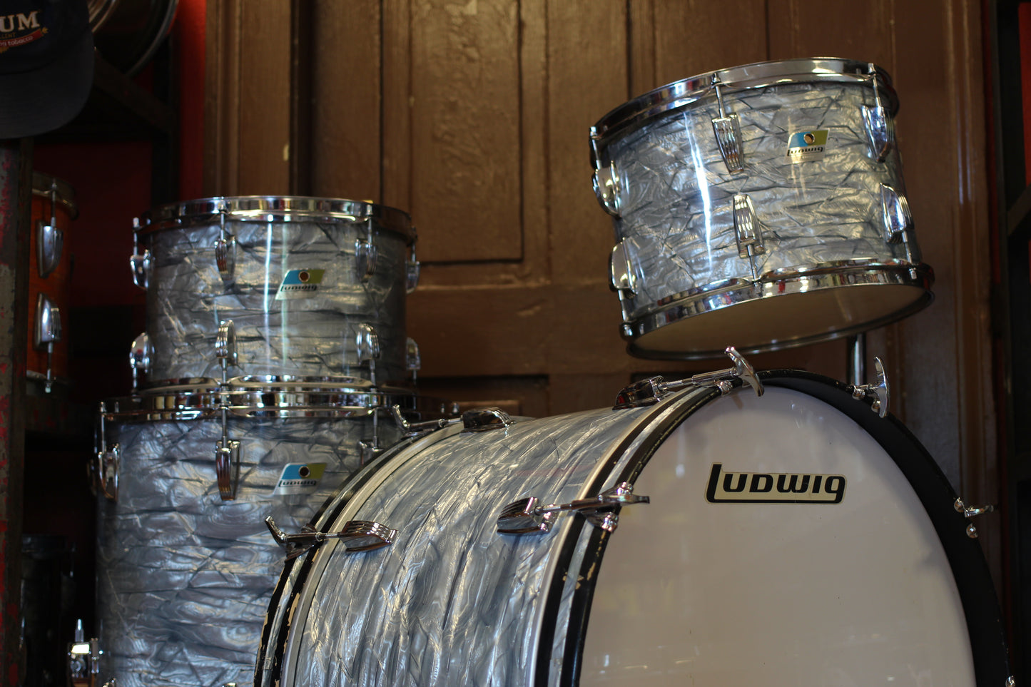 1971 Ludwig 'Big Beat' in Sky Blue Pearl 14x24 16x16 9x13 8x12